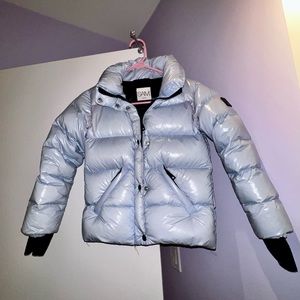 Girls size 8 SAM light blue puffer jacket